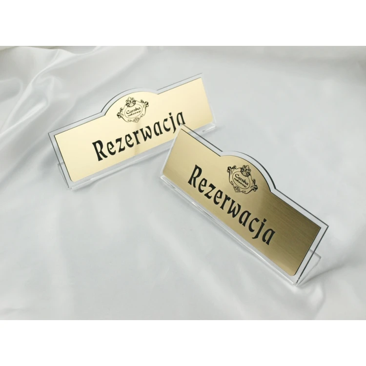 Reservation - table stands 180x67mm GOLD - REZ001