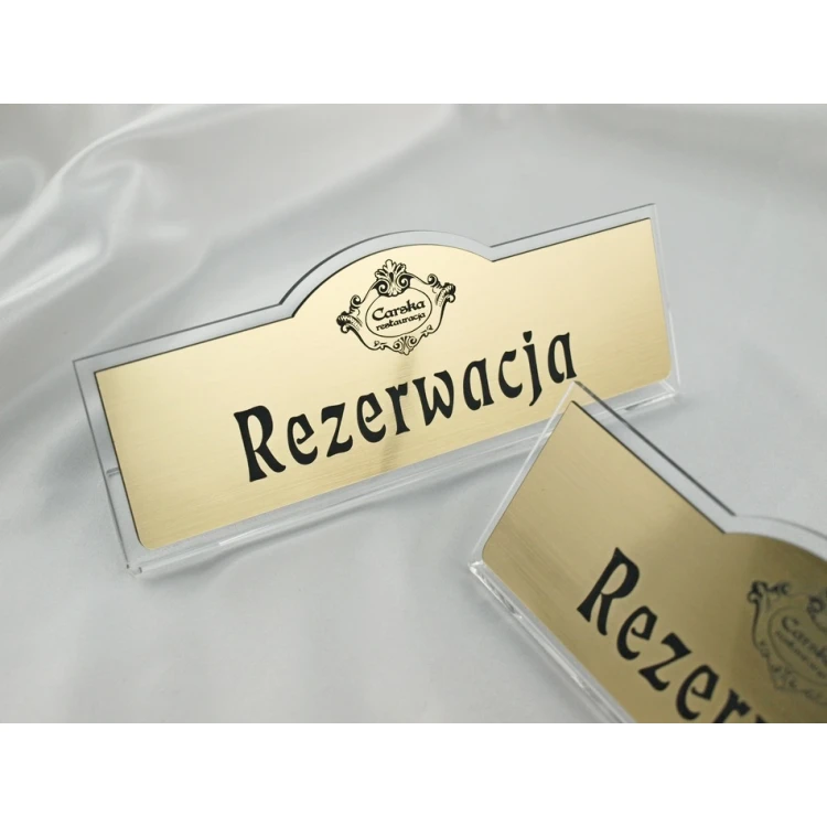 Reservation - table stands 180x67mm GOLD - REZ001