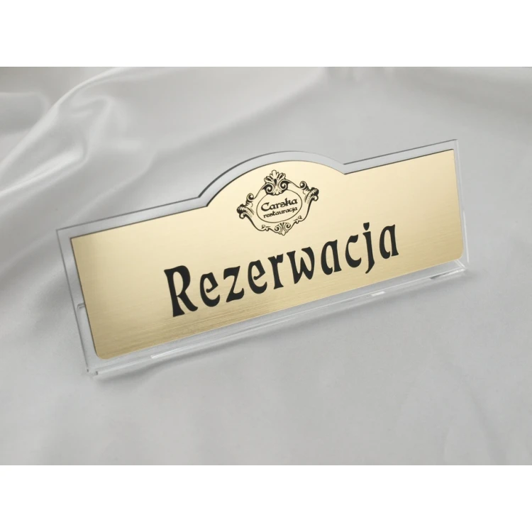 Reservation - table stands 180x67mm GOLD - REZ001