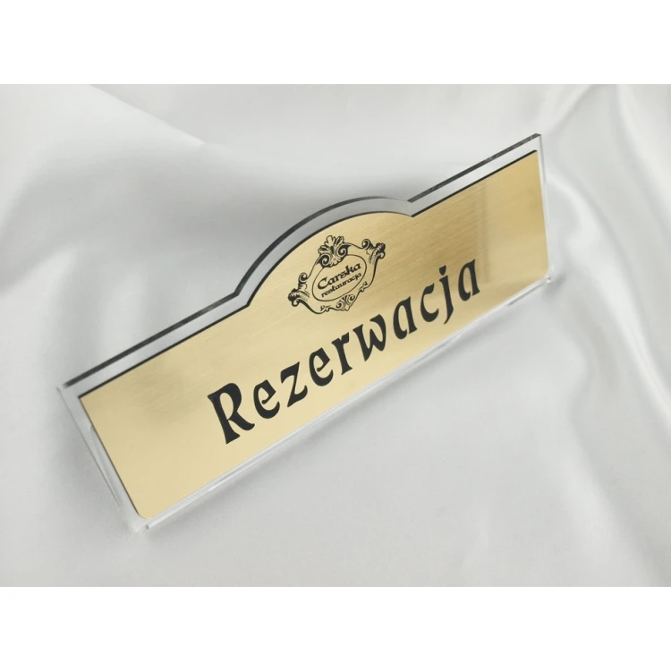 Reservation - table stands 180x67mm GOLD - REZ001