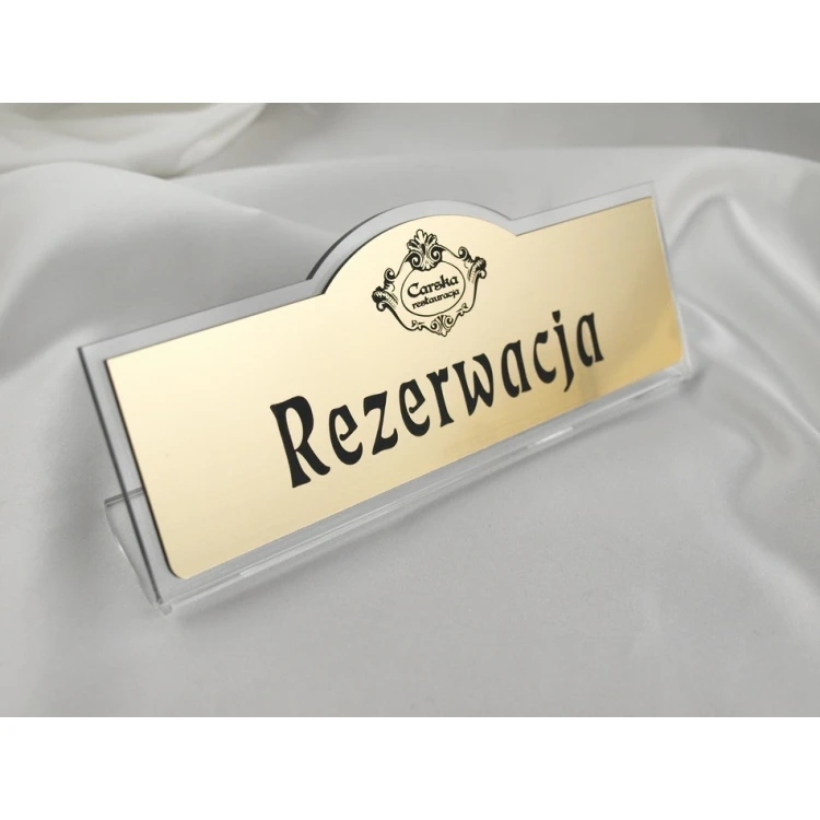 Reservation - table stands 180x67mm GOLD - REZ001