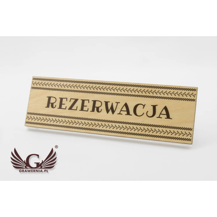 Reservation - Wooden table stands 180x55mm - UV color print - REZ008