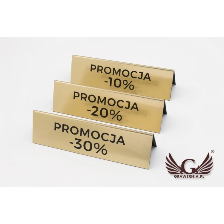 Reservation - table stands 195x55mm GOLD - REZ003