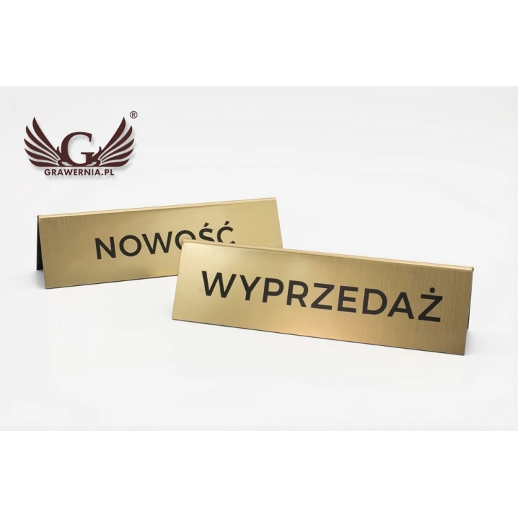 Reservation - table stands 195x55mm GOLD - REZ003