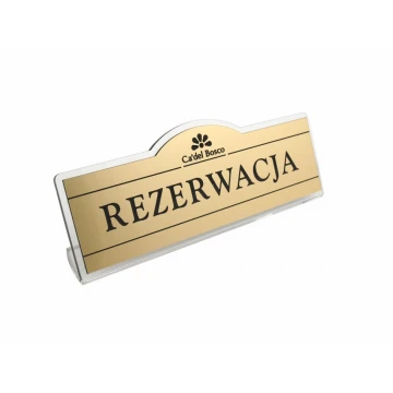 Reservation - table stands 180x67mm GOLD - REZ001
