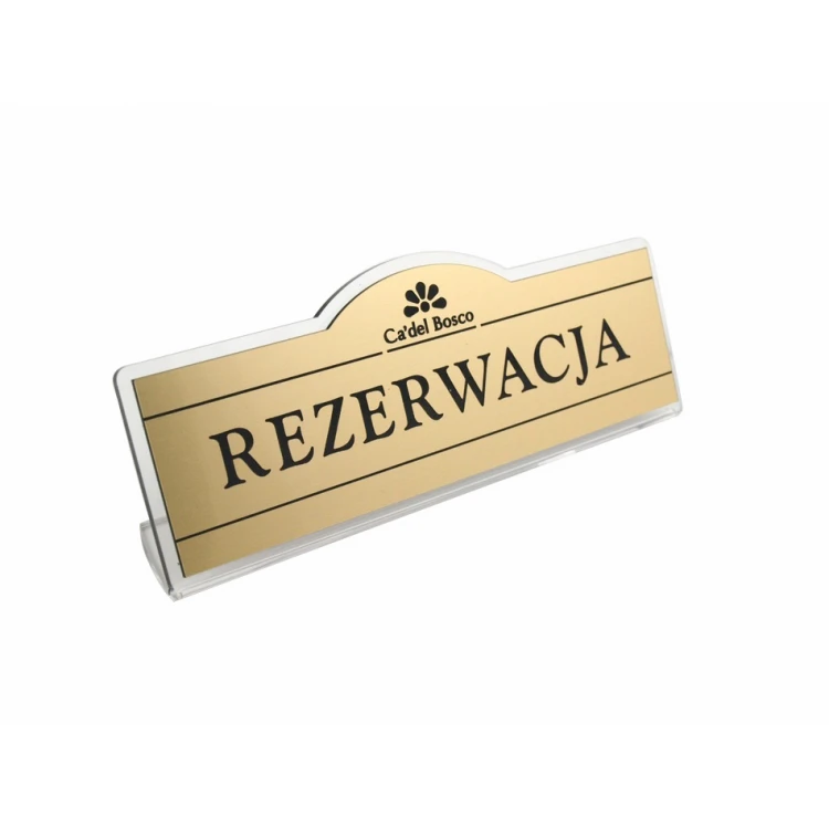 Reservation - table stands 180x67mm GOLD - REZ001