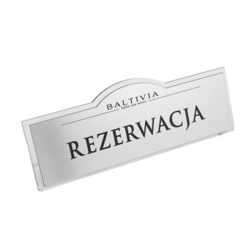 Reservation - stands for tables 180x67mm SILVER - REZ002