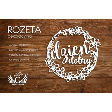 Decorative Rosette - Good Morning - ROZ011