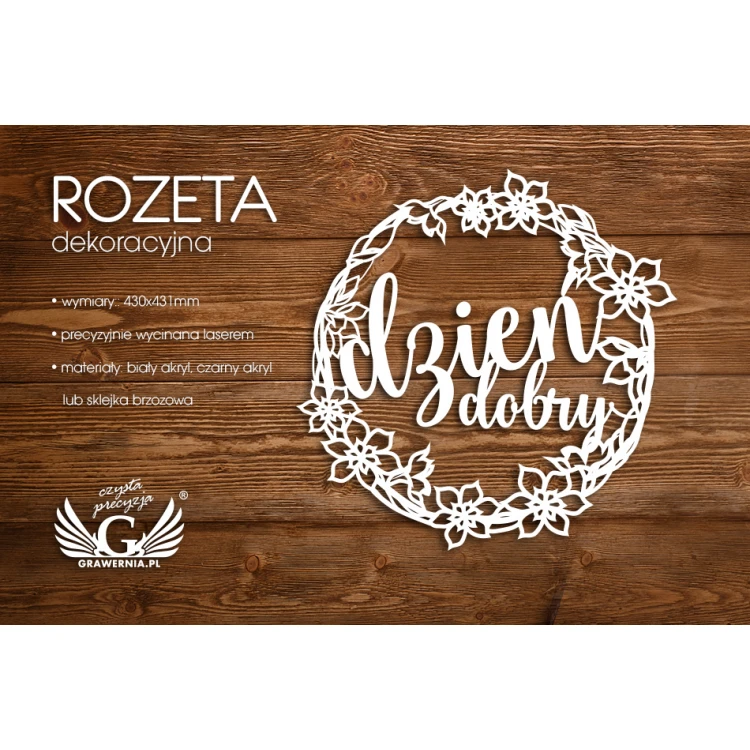 Decorative Rosette - Good Morning - ROZ011