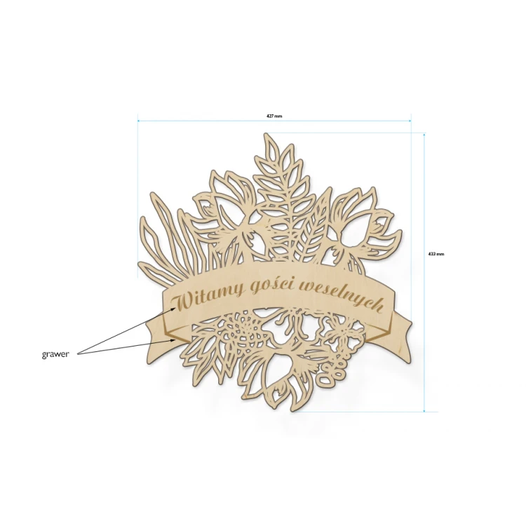 Decorative Rosette - Welcome Wedding Guests - ROZ006