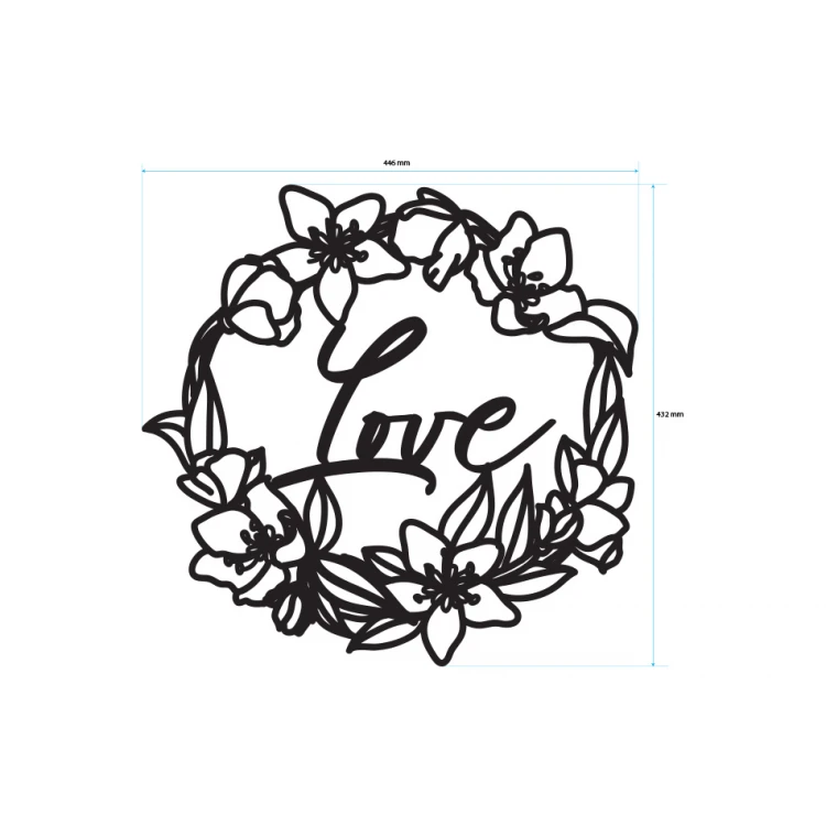 Decorative Rosette - love - ROZ010