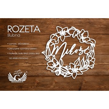 Decorative Rosette - Love - ROZ008
