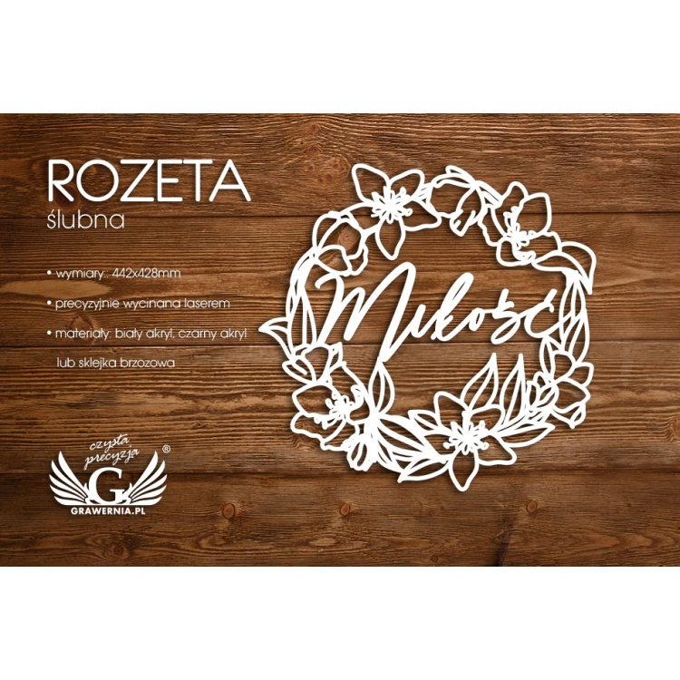Decorative Rosette - Love - ROZ008