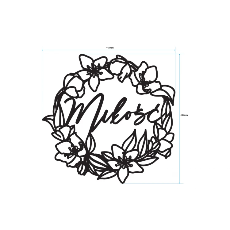 Decorative Rosette - Love - ROZ008