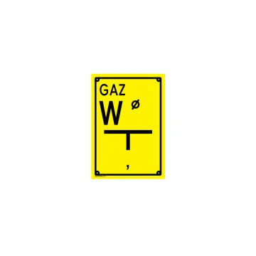 Olfactory Patch - Location Plate for Gas Pipeline - Size 140x200mm - PVC - Color UV Print - BHP108