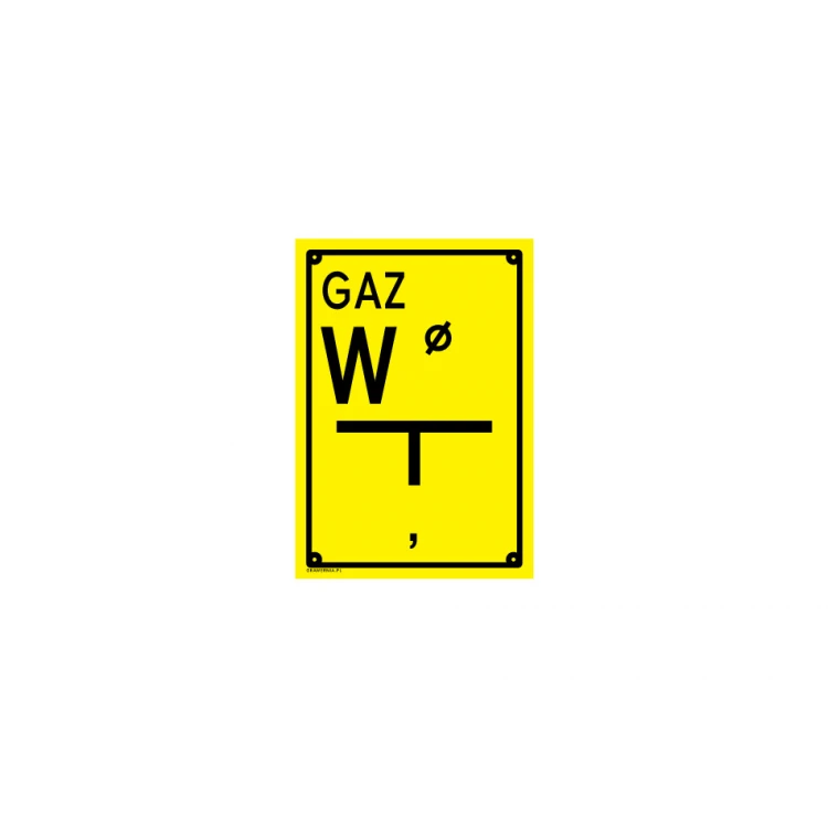 Olfactory Patch - Location Plate for Gas Pipeline - Size 140x200mm - PVC - Color UV Print - BHP108