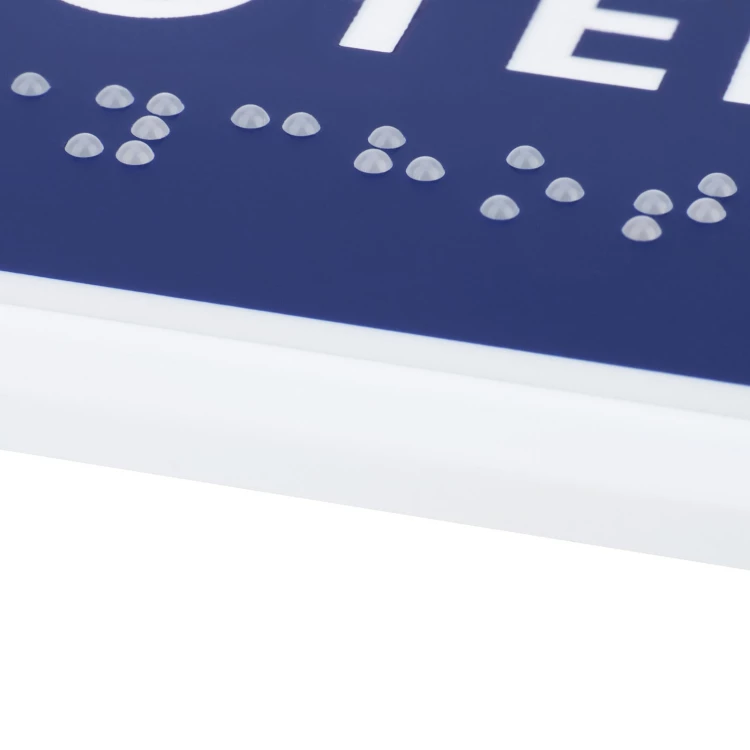 Exercise Room - Door or Wall Plaque with Braille Lettering - Size 174x74mm - TAB568