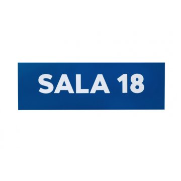Sala - ADA plaque with raised letters and numbering in Braille - size 310x100mm - TAB279