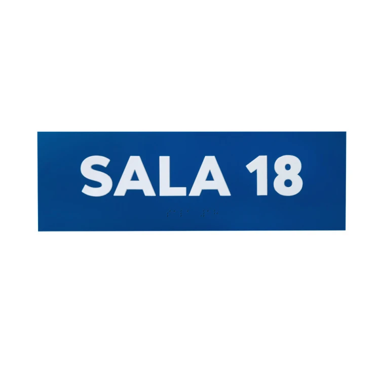 Sala - ADA plaque with raised letters and numbering in Braille - size 310x100mm - TAB279
