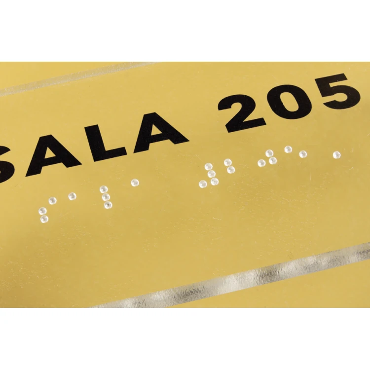 Sala - Plexiglass Plaque with Braille Numbering - Size 160x75mm - TAB275