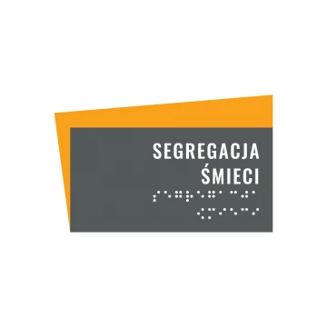 Waste Segregation - Braille Signage Plate - dim. 134x84mm - Hard PVC - HORIZON -TAB306