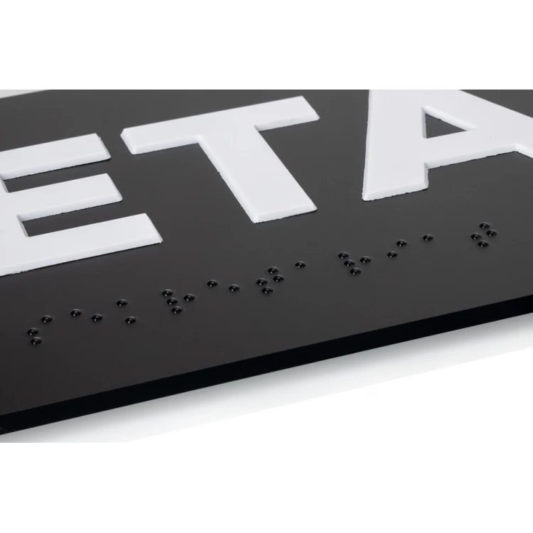 Secretariat - ADA plaque with raised letters in Braille font - size 475x100mm - TAB281