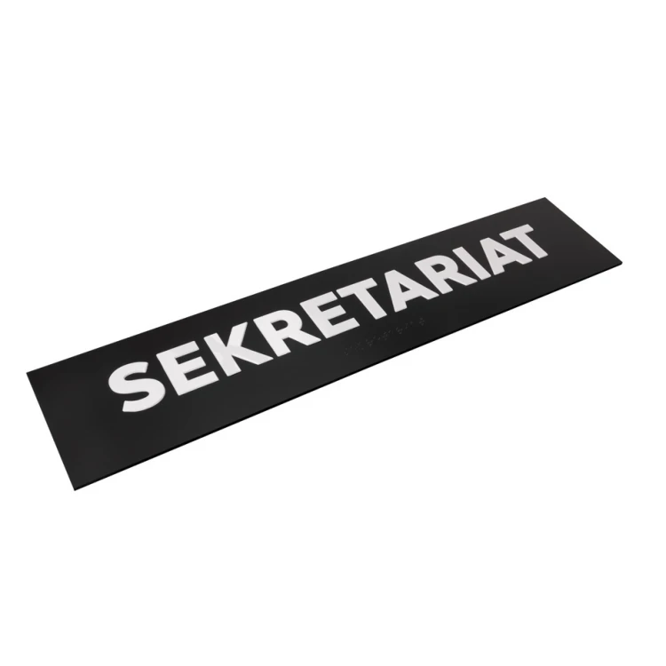 Secretariat - ADA plaque with raised letters in Braille font - size 475x100mm - TAB281