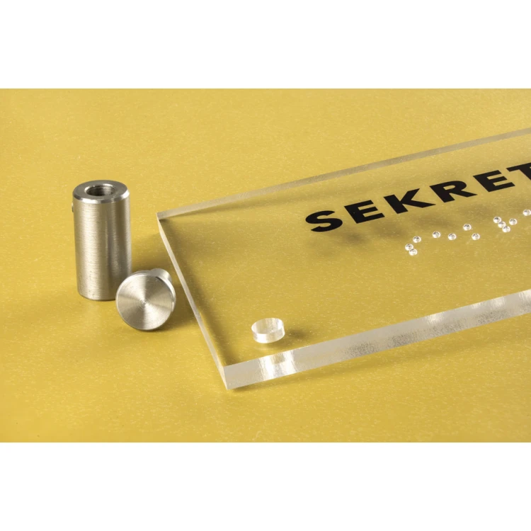 Secretariat - Plexiglass sign with Braille lettering on spacers - size 160x75mm - TAB268