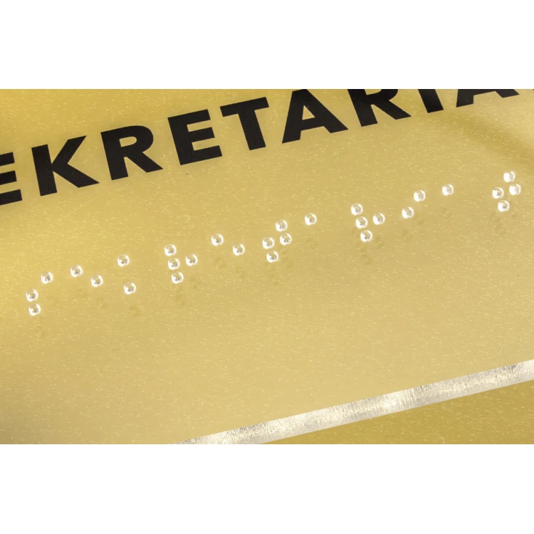 Secretariat - Plexiglass sign with Braille lettering on spacers - size 160x75mm - TAB268