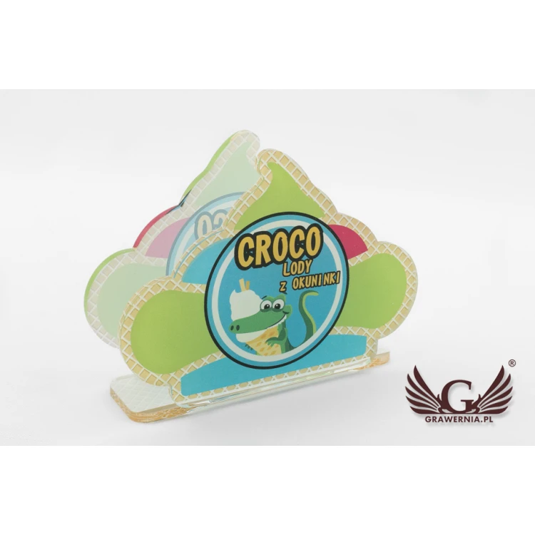Acrylic Napkin Holder with Custom Graphics - UV Print - SA006