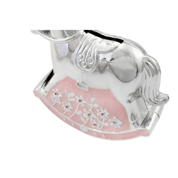 Pearlescent Pink Pony Money Box - Holy Baptism Souvenir - SKR007