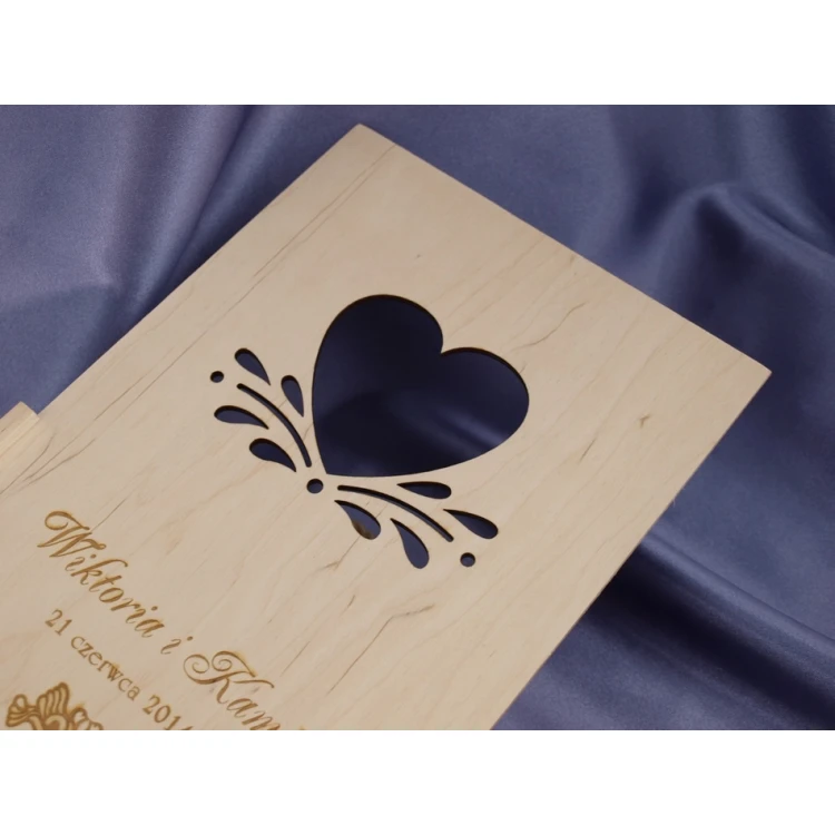 Wooden Box with Glasses for Wedding or Anniversary - SK01