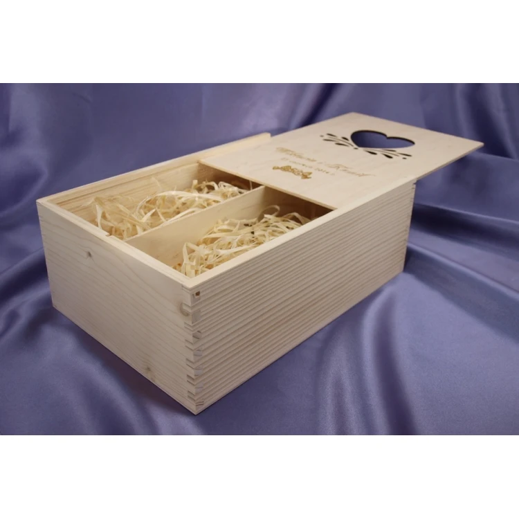Wooden Box with Glasses for Wedding or Anniversary - SK01