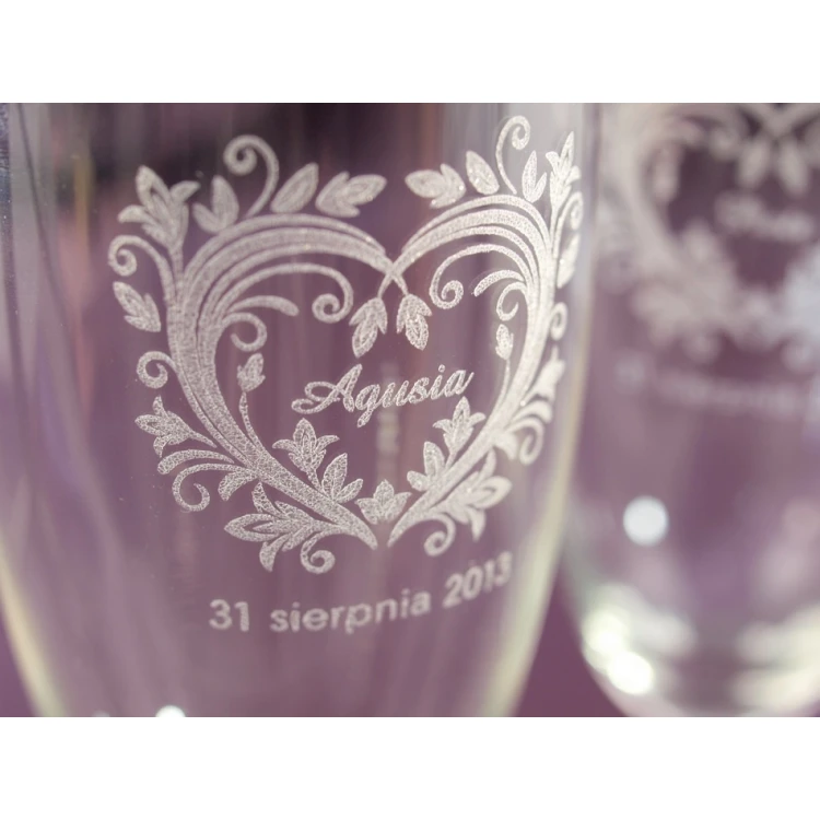 Wooden Box with Glasses for Wedding or Anniversary - SK01