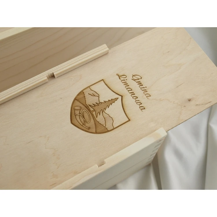 Alcohol box with logo, text or coat of arms