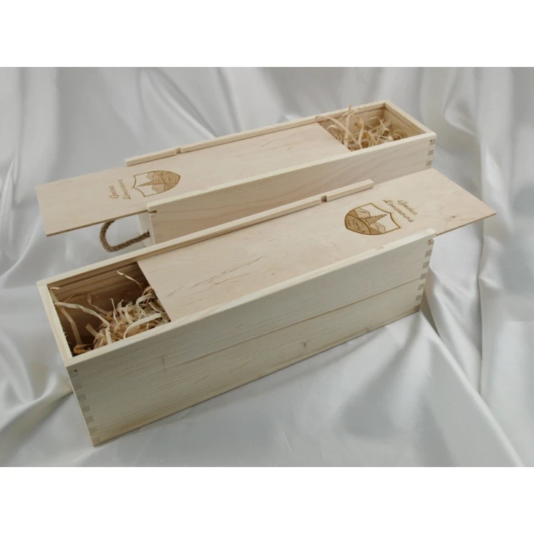 Alcohol box with logo, text or coat of arms
