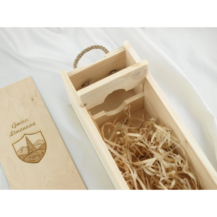 Alcohol box with logo, text or coat of arms