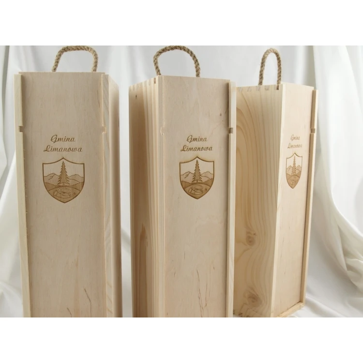 Alcohol box with logo, text or coat of arms