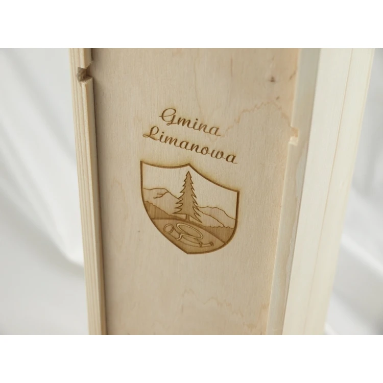 Alcohol box with logo, text or coat of arms