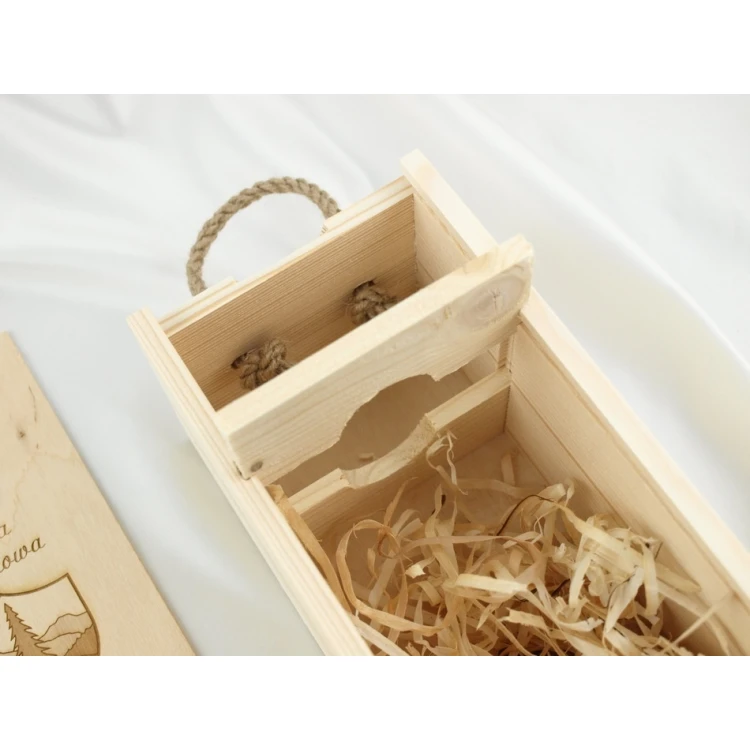 Alcohol box with logo, text or coat of arms