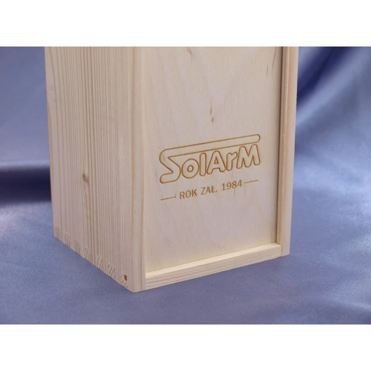 Alcohol box with logo, text or coat of arms