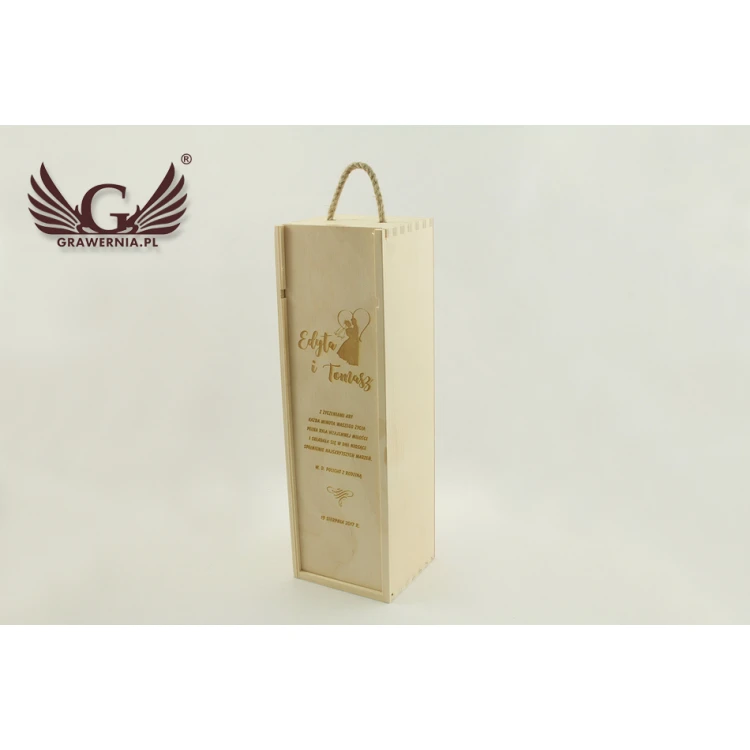 Alcohol box with logo, text or coat of arms