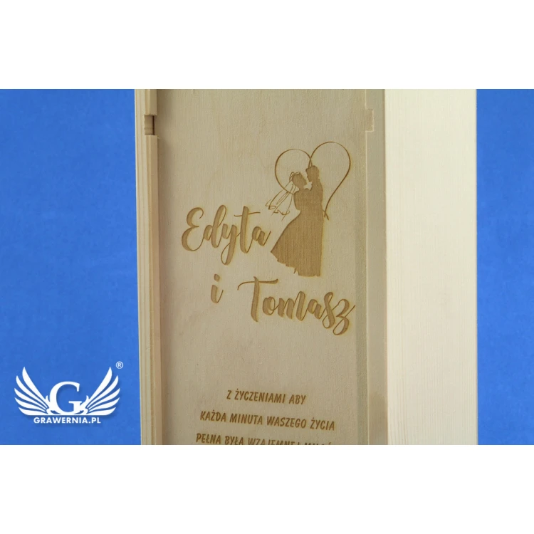 Alcohol box with logo, text or coat of arms