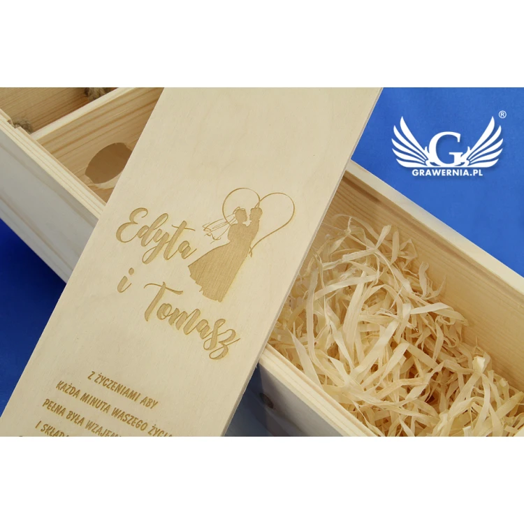 Alcohol box with logo, text or coat of arms