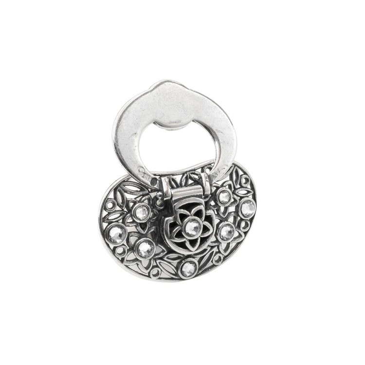 Silver Pacifier with Milk Tooth Compartment - SRB036 Design - Holy Baptism Keepsake