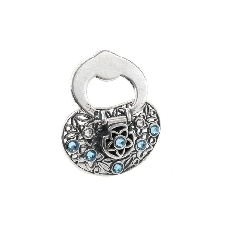 Silver Pacifier with Milk Tooth Compartment - SRB038 Design - Holy Baptism Keepsake