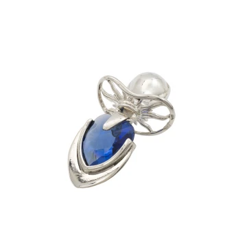 Silver pacifier with a milk tooth compartment - SRB040 design - Holy Baptism Keepsake