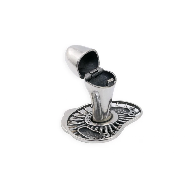 Silver pacifier with a milk tooth compartment - SRB048 design - Holy Baptism Keepsake