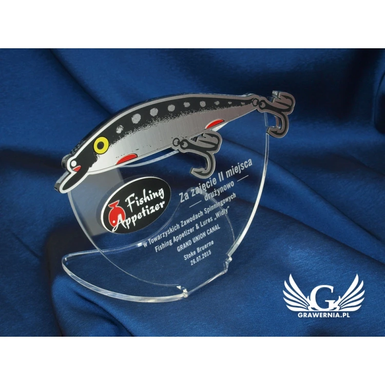 SILVER FISH - fishing competition trophy - model DTA22