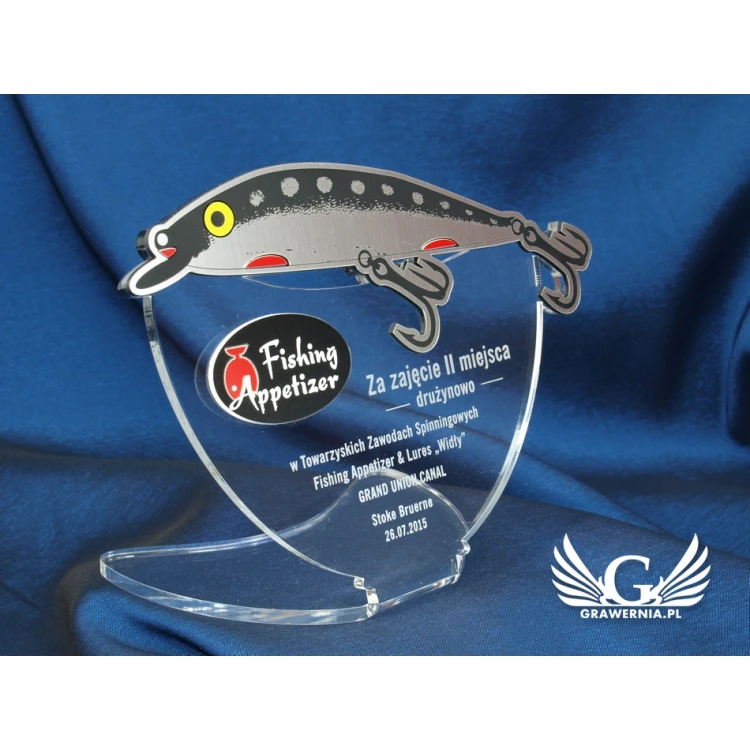 SILVER FISH - fishing competition trophy - model DTA22